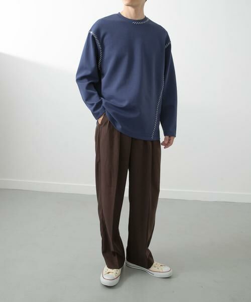 URBAN RESEARCH ITEMS / アーバンリサーチ アイテムズ Tシャツ | ブランケットステッチロングスリーブカットソー | 詳細7