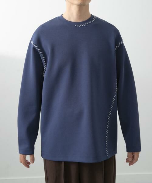 URBAN RESEARCH ITEMS / アーバンリサーチ アイテムズ Tシャツ | ブランケットステッチロングスリーブカットソー | 詳細8