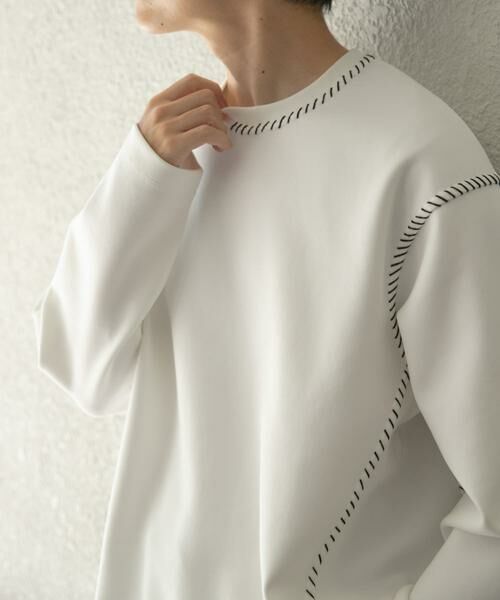 URBAN RESEARCH ITEMS / アーバンリサーチ アイテムズ Tシャツ | ブランケットステッチロングスリーブカットソー | 詳細13