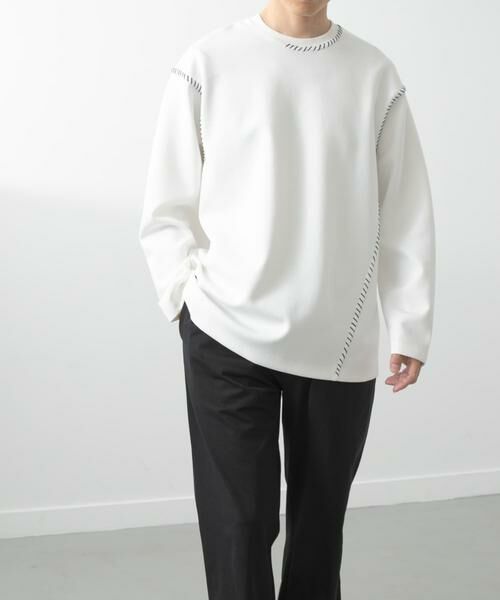 URBAN RESEARCH ITEMS / アーバンリサーチ アイテムズ Tシャツ | ブランケットステッチロングスリーブカットソー | 詳細22