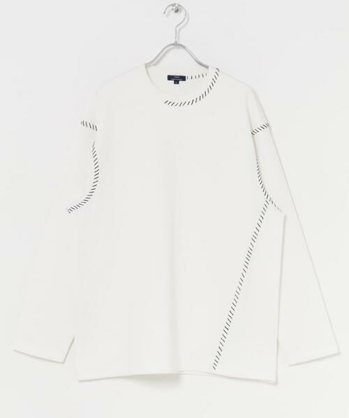 URBAN RESEARCH ITEMS / アーバンリサーチ アイテムズ Tシャツ | ブランケットステッチロングスリーブカットソー | 詳細24