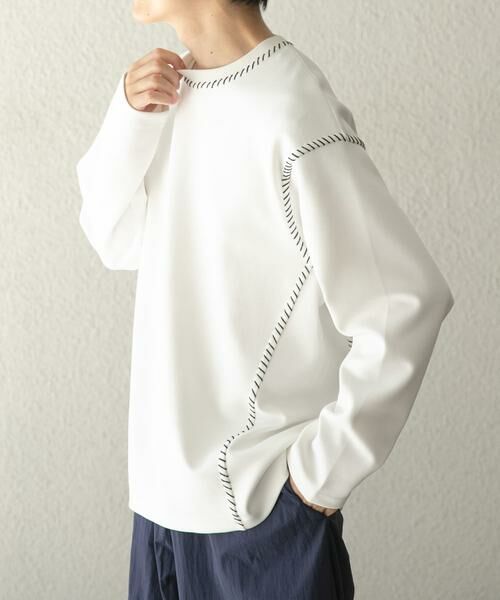 URBAN RESEARCH ITEMS / アーバンリサーチ アイテムズ Tシャツ | ブランケットステッチロングスリーブカットソー | 詳細14