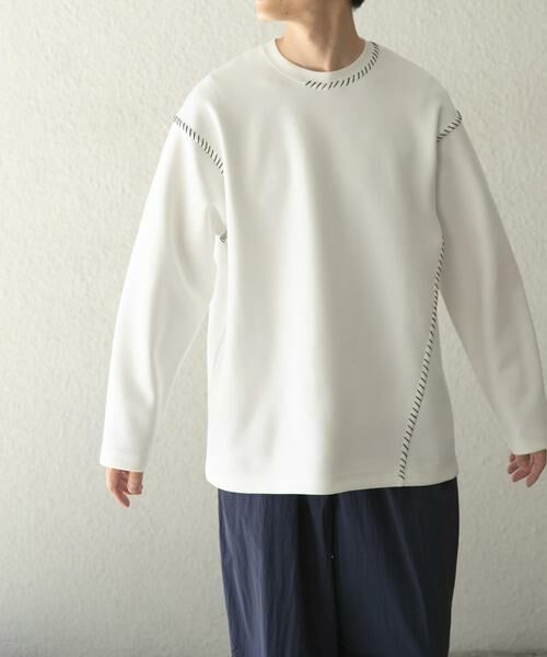 URBAN RESEARCH ITEMS / アーバンリサーチ アイテムズ Tシャツ | ブランケットステッチロングスリーブカットソー | 詳細16