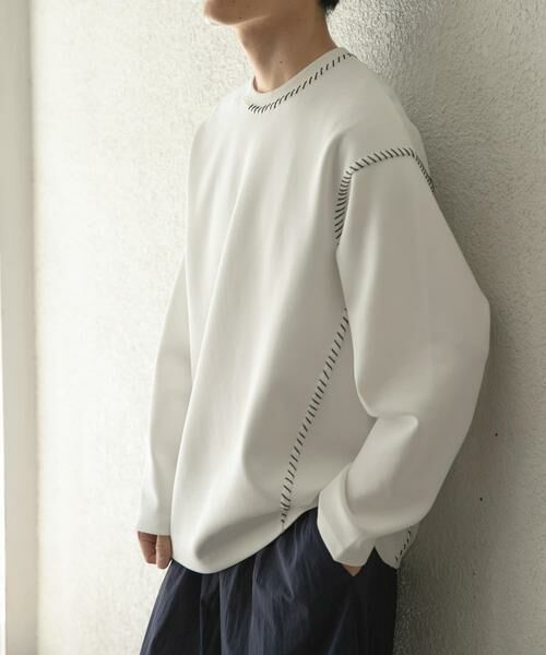 URBAN RESEARCH ITEMS / アーバンリサーチ アイテムズ Tシャツ | ブランケットステッチロングスリーブカットソー | 詳細17