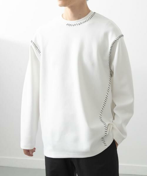 URBAN RESEARCH ITEMS / アーバンリサーチ アイテムズ Tシャツ | ブランケットステッチロングスリーブカットソー | 詳細18