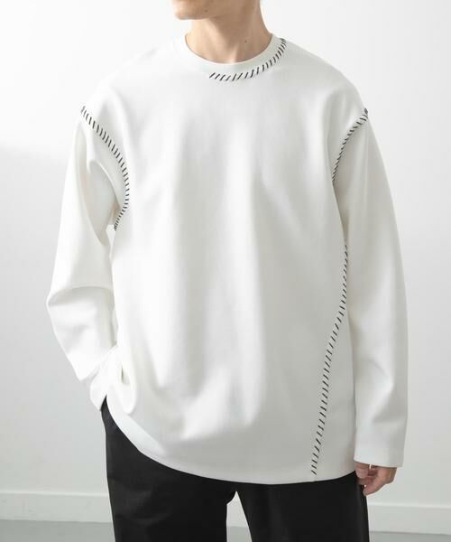 URBAN RESEARCH ITEMS / アーバンリサーチ アイテムズ Tシャツ | ブランケットステッチロングスリーブカットソー | 詳細19