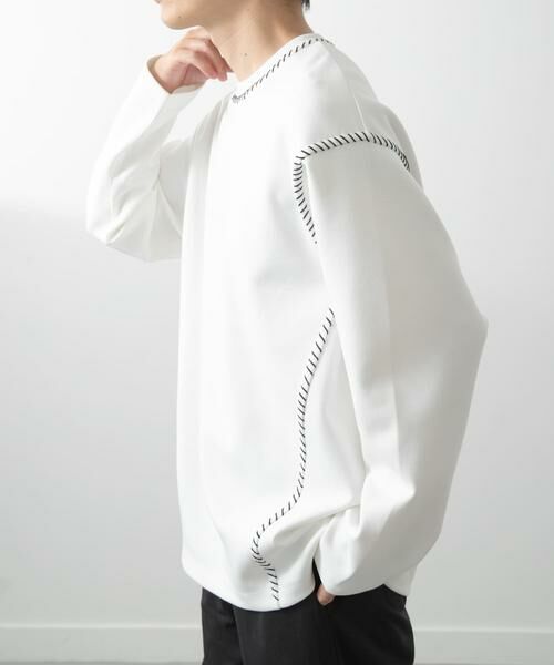 URBAN RESEARCH ITEMS / アーバンリサーチ アイテムズ Tシャツ | ブランケットステッチロングスリーブカットソー | 詳細20