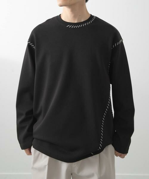 URBAN RESEARCH ITEMS / アーバンリサーチ アイテムズ Tシャツ | ブランケットステッチロングスリーブカットソー | 詳細26