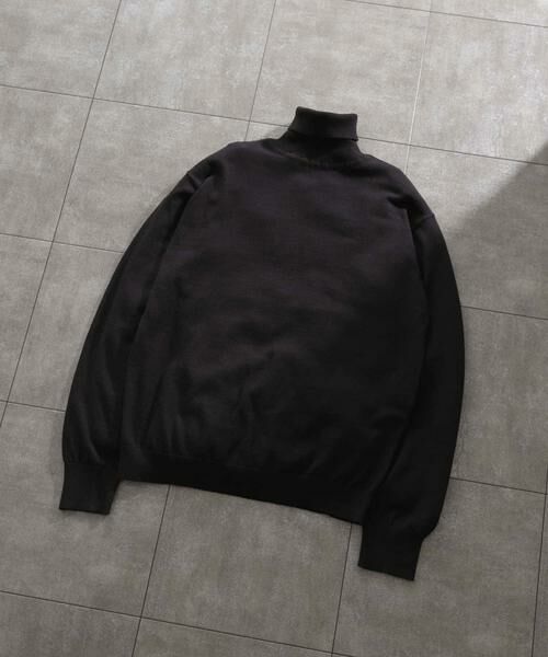 URBAN RESEARCH ITEMS / アーバンリサーチ アイテムズ ニット・セーター | カシミヤ×コットンハイネック セーター(ブラック)