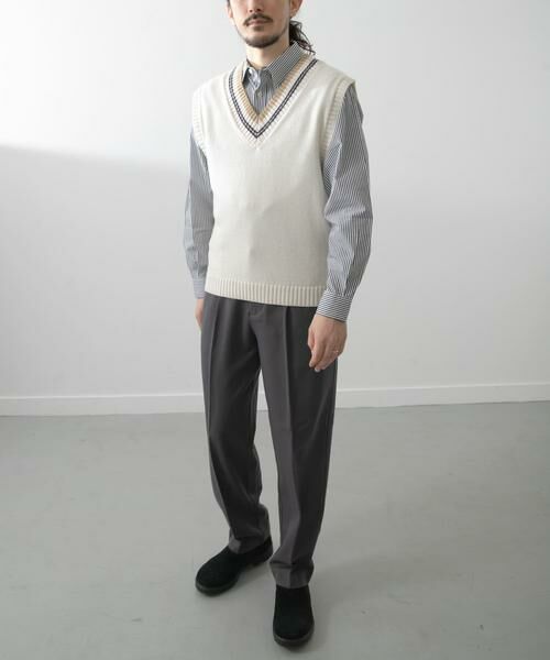 URBAN RESEARCH ITEMS / アーバンリサーチ アイテムズ ベスト | ウール混チルデンVネックニットベスト | 詳細3