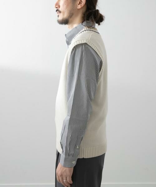 URBAN RESEARCH ITEMS / アーバンリサーチ アイテムズ ベスト | ウール混チルデンVネックニットベスト | 詳細5