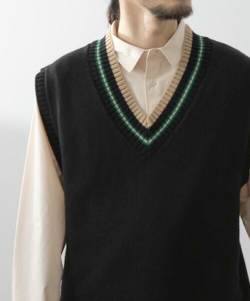 URBAN RESEARCH ITEMS / アーバンリサーチ アイテムズ ベスト | ウール混チルデンVネックニットベスト | 詳細9