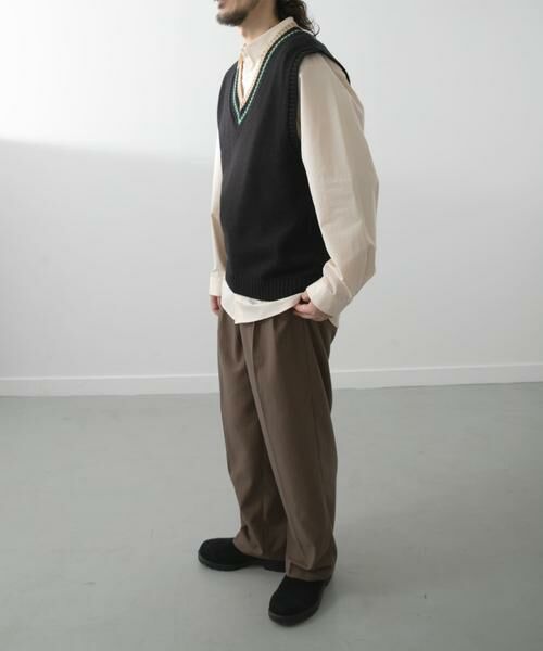 URBAN RESEARCH ITEMS / アーバンリサーチ アイテムズ ベスト | ウール混チルデンVネックニットベスト | 詳細12
