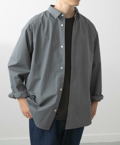 URBAN RESEARCH ITEMS/アーバンリサーチ アイテムズ コットン100ブロードレギュラーカラーシャツ グレー系その他 L URBAN RESEARCH ITEMS/アーバンリサーチ アイテムズ コットン100ブロードレギュラーカラーシャツ グレー系その他 L