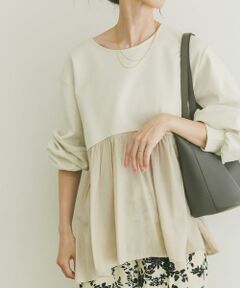 URBAN RESEARCH ITEMS / アーバンリサーチ アイテムズ Tシャツ | 袖ボリュームドッキングプルオーバー