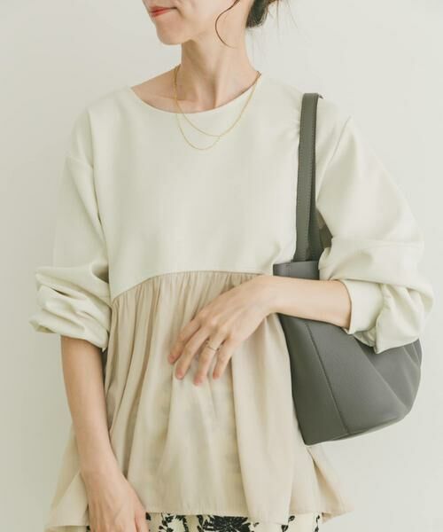 URBAN RESEARCH ITEMS / アーバンリサーチ アイテムズ Tシャツ | 袖ボリュームドッキングプルオーバー | 詳細1