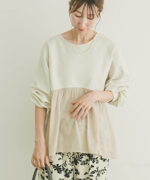 URBAN RESEARCH ITEMS / アーバンリサーチ アイテムズ Tシャツ | 袖ボリュームドッキングプルオーバー | 詳細4