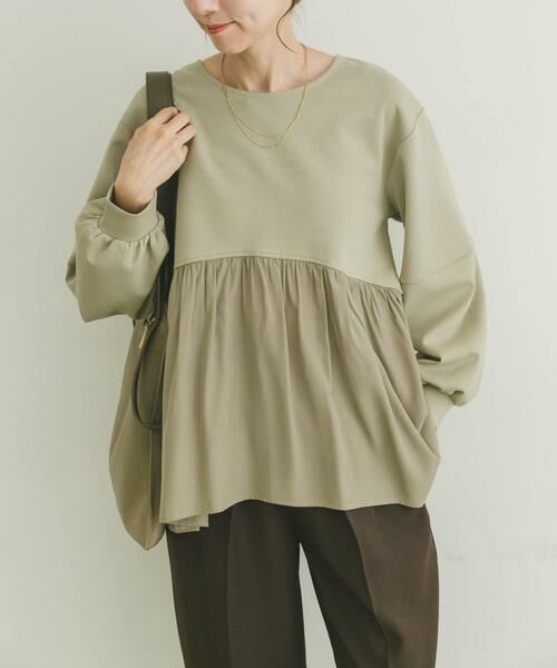 URBAN RESEARCH ITEMS / アーバンリサーチ アイテムズ Tシャツ | 袖ボリュームドッキングプルオーバー | 詳細20