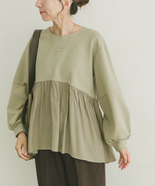 URBAN RESEARCH ITEMS / アーバンリサーチ アイテムズ Tシャツ | 袖ボリュームドッキングプルオーバー | 詳細21