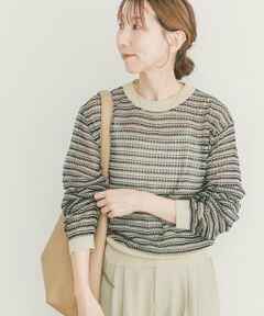 URBAN RESEARCH ITEMS / アーバンリサーチ アイテムズ ニット・セーター | シアーボーダーロングスリーブニット