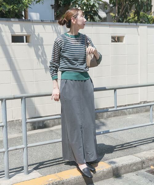 URBAN RESEARCH ITEMS / アーバンリサーチ アイテムズ ニット・セーター | シアーボーダーロングスリーブニット | 詳細5