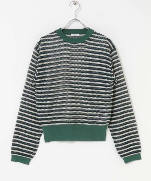 URBAN RESEARCH ITEMS / アーバンリサーチ アイテムズ ニット・セーター | シアーボーダーロングスリーブニット | 詳細7