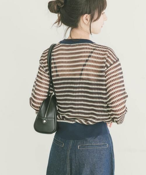 URBAN RESEARCH ITEMS / アーバンリサーチ アイテムズ ニット・セーター | シアーボーダーロングスリーブニット | 詳細12