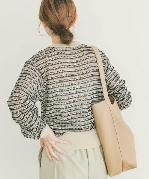 URBAN RESEARCH ITEMS / アーバンリサーチ アイテムズ ニット・セーター | シアーボーダーロングスリーブニット | 詳細20