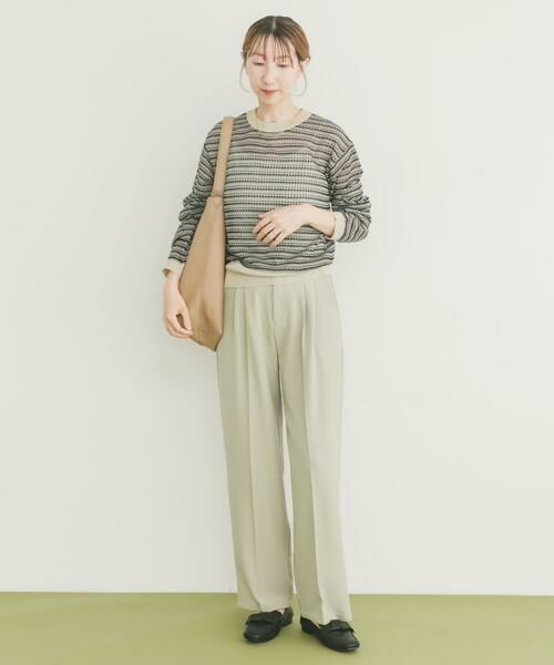 URBAN RESEARCH ITEMS / アーバンリサーチ アイテムズ ニット・セーター | シアーボーダーロングスリーブニット | 詳細22