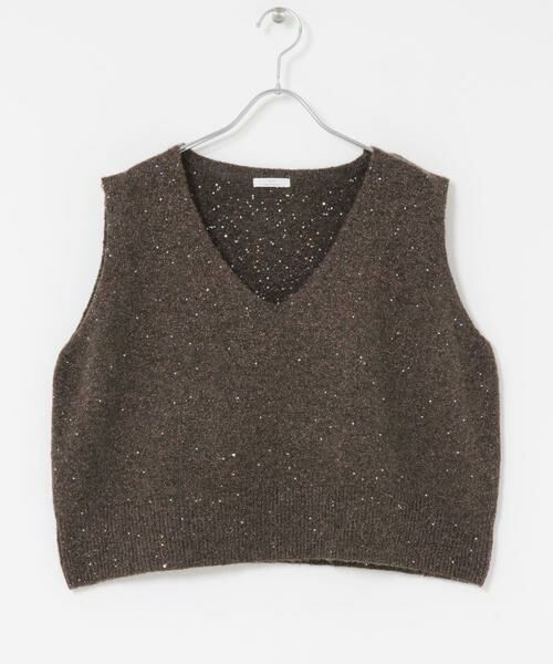 URBAN RESEARCH ITEMS / アーバンリサーチ アイテムズ ニット・セーター | スパンコールVネックニットベスト | 詳細7