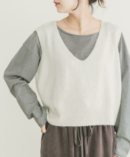URBAN RESEARCH ITEMS / アーバンリサーチ アイテムズ ニット・セーター | スパンコールVネックニットベスト | 詳細11