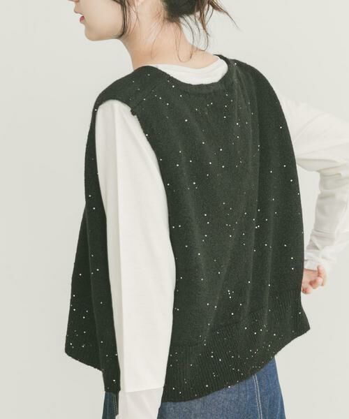 URBAN RESEARCH ITEMS / アーバンリサーチ アイテムズ ニット・セーター | スパンコールVネックニットベスト | 詳細20