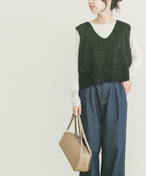 URBAN RESEARCH ITEMS / アーバンリサーチ アイテムズ ニット・セーター | スパンコールVネックニットベスト | 詳細21