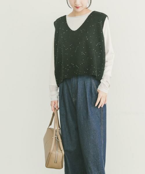 URBAN RESEARCH ITEMS / アーバンリサーチ アイテムズ ニット・セーター | スパンコールVネックニットベスト | 詳細22