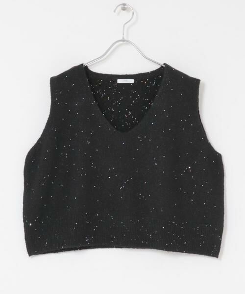 URBAN RESEARCH ITEMS / アーバンリサーチ アイテムズ ニット・セーター | スパンコールVネックニットベスト | 詳細23