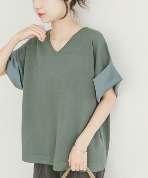 URBAN RESEARCH ITEMS / アーバンリサーチ アイテムズ ニット・セーター | Vネックドッキングニット | 詳細1