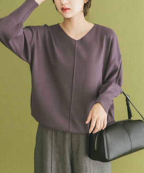 URBAN RESEARCH ITEMS / アーバンリサーチ アイテムズ ニット・セーター | 『洗濯可』アウトリンキングVネックニット | 詳細1