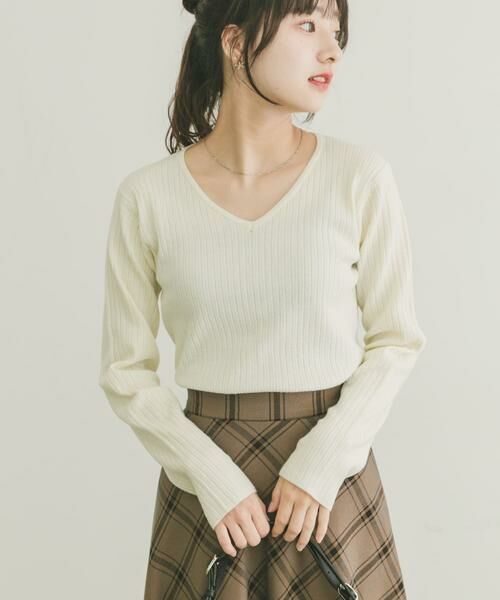 URBAN RESEARCH ITEMS / アーバンリサーチ アイテムズ ニット・セーター | 『洗濯可』フワフワリブVネックニット | 詳細11
