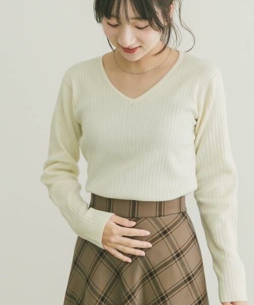 URBAN RESEARCH ITEMS / アーバンリサーチ アイテムズ ニット・セーター | 『洗濯可』フワフワリブVネックニット | 詳細12