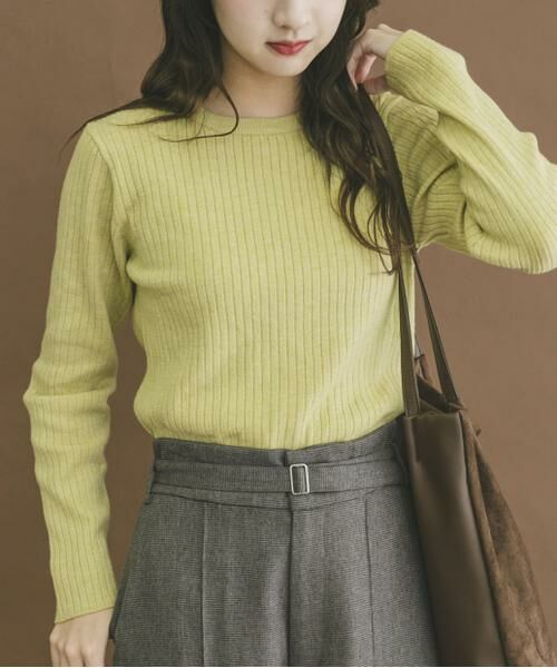 URBAN RESEARCH ITEMS / アーバンリサーチ アイテムズ ニット・セーター | 『洗濯可』フワフワクルーネックリブニット | 詳細1