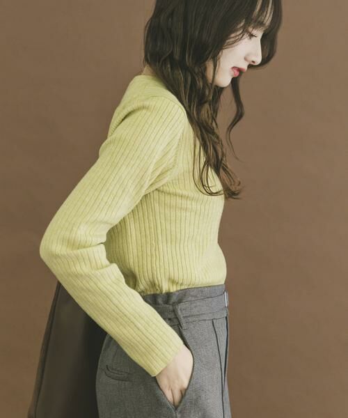 URBAN RESEARCH ITEMS / アーバンリサーチ アイテムズ ニット・セーター | 『洗濯可』フワフワクルーネックリブニット(グリーン系その他)