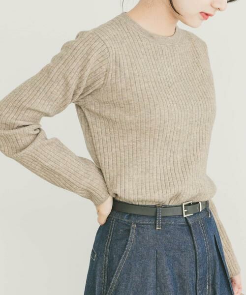 URBAN RESEARCH ITEMS / アーバンリサーチ アイテムズ ニット・セーター | 『洗濯可』フワフワクルーネックリブニット | 詳細20