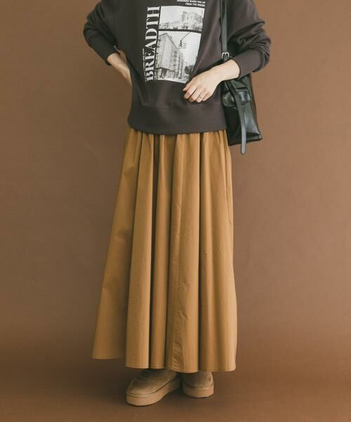 URBAN RESEARCH ITEMS/アーバンリサーチ アイテムズ ウエストギャザースカート キャメル FREE URBAN RESEARCH ITEMS/アーバンリサーチ アイテムズ ウエストギャザースカート キャメル FREE
