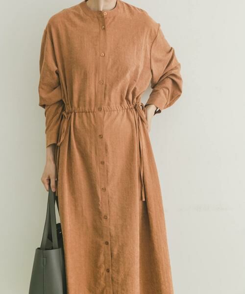 URBAN RESEARCH ITEMS / アーバンリサーチ アイテムズ ワンピース | 『イージーケア』ウエストギャザーロングスリーブワンピース | 詳細1