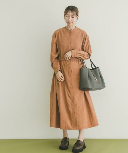 URBAN RESEARCH ITEMS / アーバンリサーチ アイテムズ ワンピース | 『イージーケア』ウエストギャザーロングスリーブワンピース | 詳細2