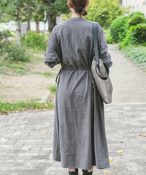 URBAN RESEARCH ITEMS / アーバンリサーチ アイテムズ ワンピース | 『イージーケア』ウエストギャザーロングスリーブワンピース | 詳細12