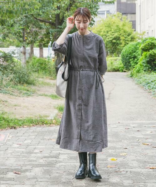 URBAN RESEARCH ITEMS / アーバンリサーチ アイテムズ ワンピース | 『イージーケア』ウエストギャザーロングスリーブワンピース | 詳細13