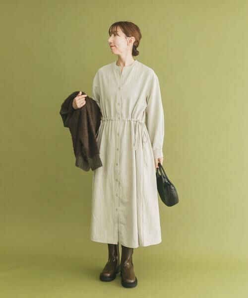 URBAN RESEARCH ITEMS / アーバンリサーチ アイテムズ ワンピース | 『イージーケア』ウエストギャザーロングスリーブワンピース | 詳細21