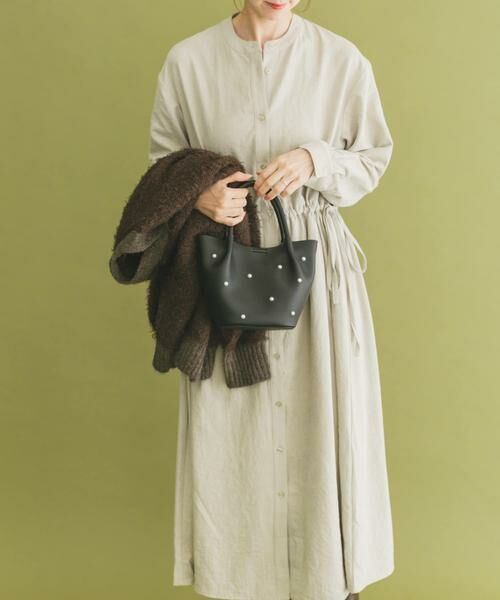 URBAN RESEARCH ITEMS/アーバンリサーチ アイテムズ 『イージーケア』ウエストギャザーロングスリーブワンピース グレー系その他 FREE