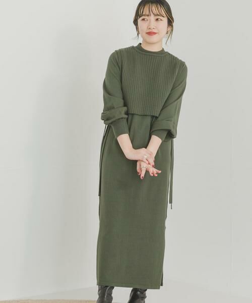 URBAN RESEARCH ITEMS / アーバンリサーチ アイテムズ ワンピース | リブベストセットワンピース | 詳細5